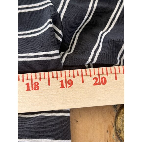 Lucky Brand Mens Gray/White Striped T-Shirt Size L Supima Cotton Crew Neck - Picture 5 of 6